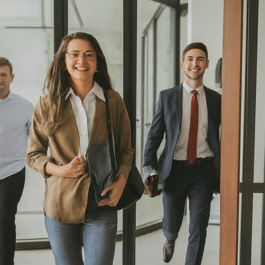 personne partant du bureau