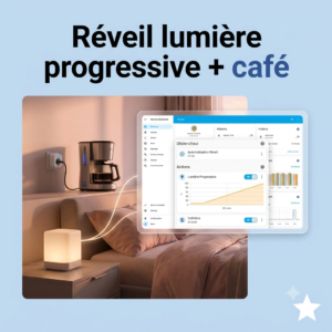 Scénario réveil Home Assistant avec lumière progressive et cafetière connectée