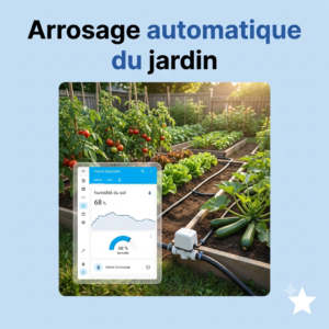 Électrovanne d'arrosage automatique pilotée par Home Assistant dans un jardin