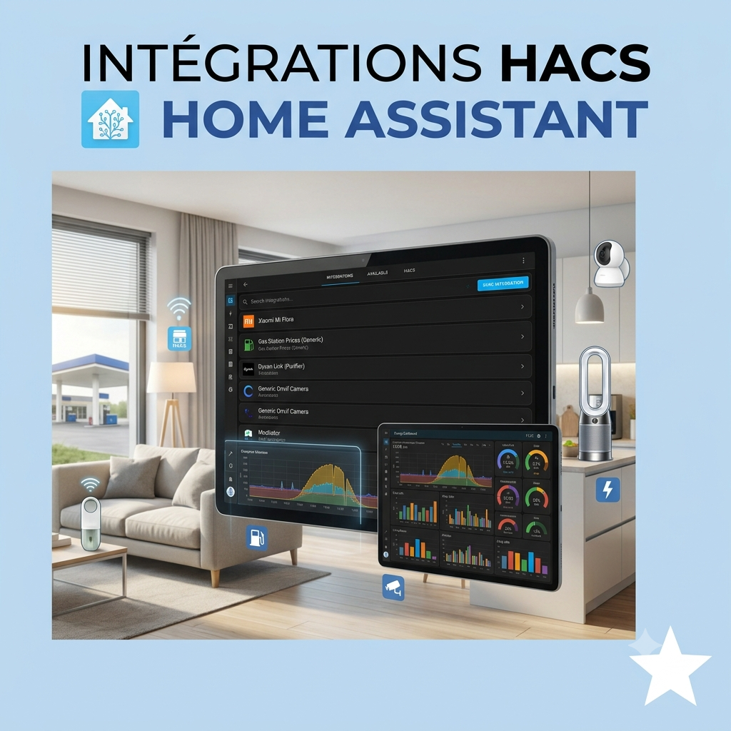 Interface HACS affichant des intégrations communautaires pour Home Assistant