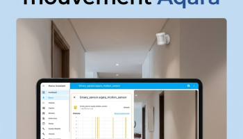 Capteur de mouvement Aqara associé à Home Assistant via Zigbee2MQTT dans un couloir