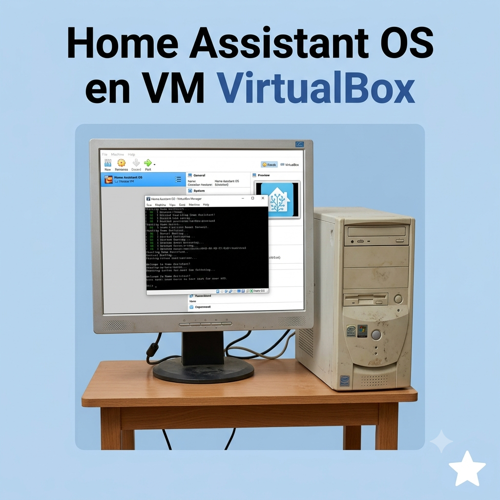 Home Assistant OS installé en machine virtuelle VirtualBox sur un vieux PC recyclé