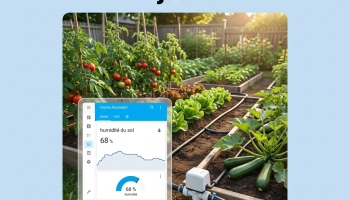 Électrovanne d'arrosage automatique pilotée par Home Assistant dans un jardin