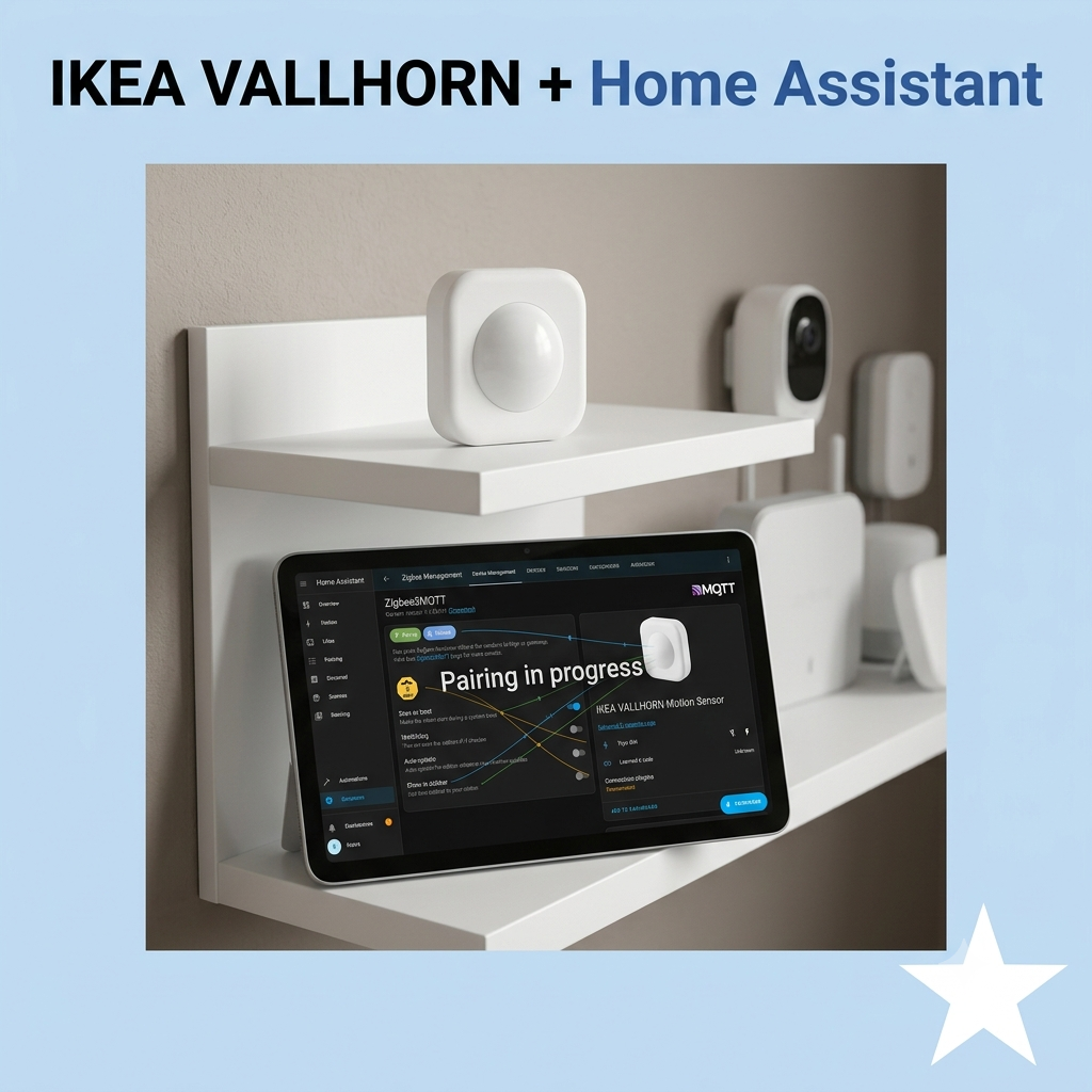 Capteur de mouvement IKEA VALLHORN associé à Home Assistant via Zigbee2MQTT