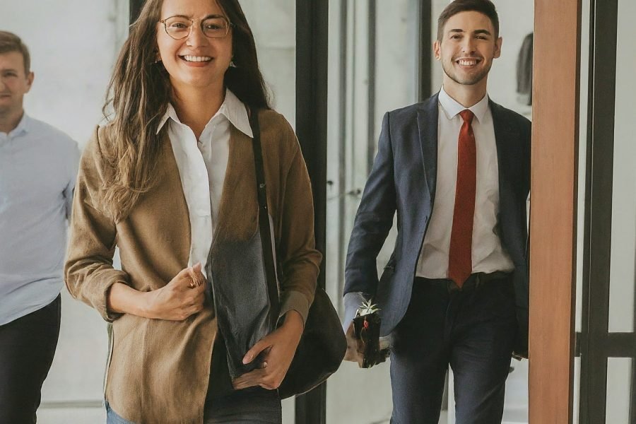 personne partant du bureau